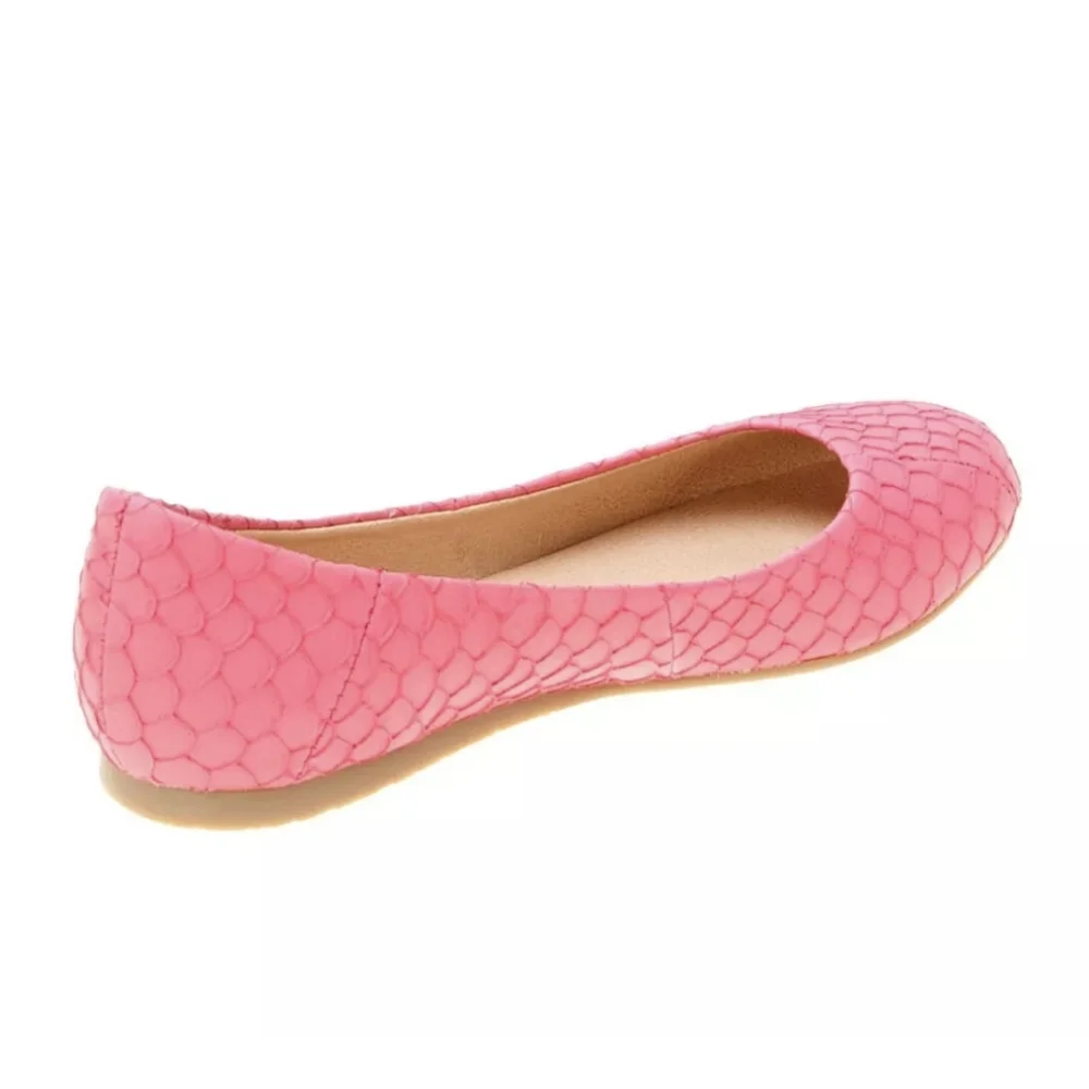 Lil Miz Girls Youth Size 1 Emilie Coral Flat Shoes